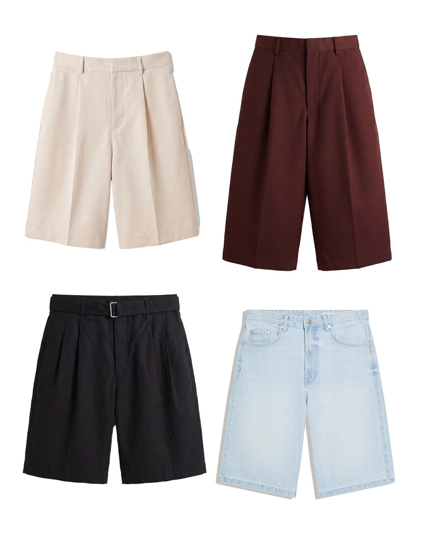 Collage of ASOS shorts