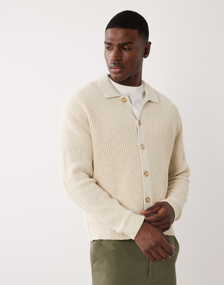 model wearing cream cardigan|ASOS Style Feed
