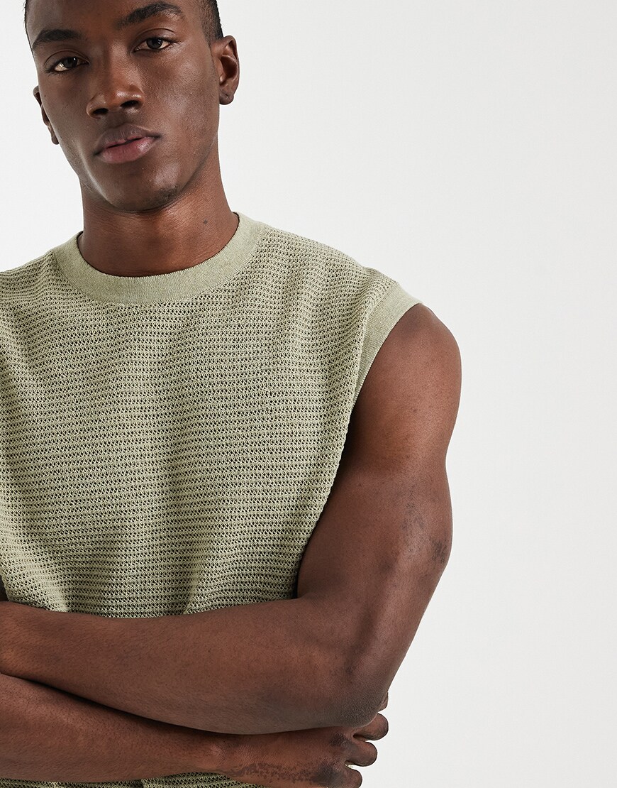 model wearing green vest|ASOS Style Feed