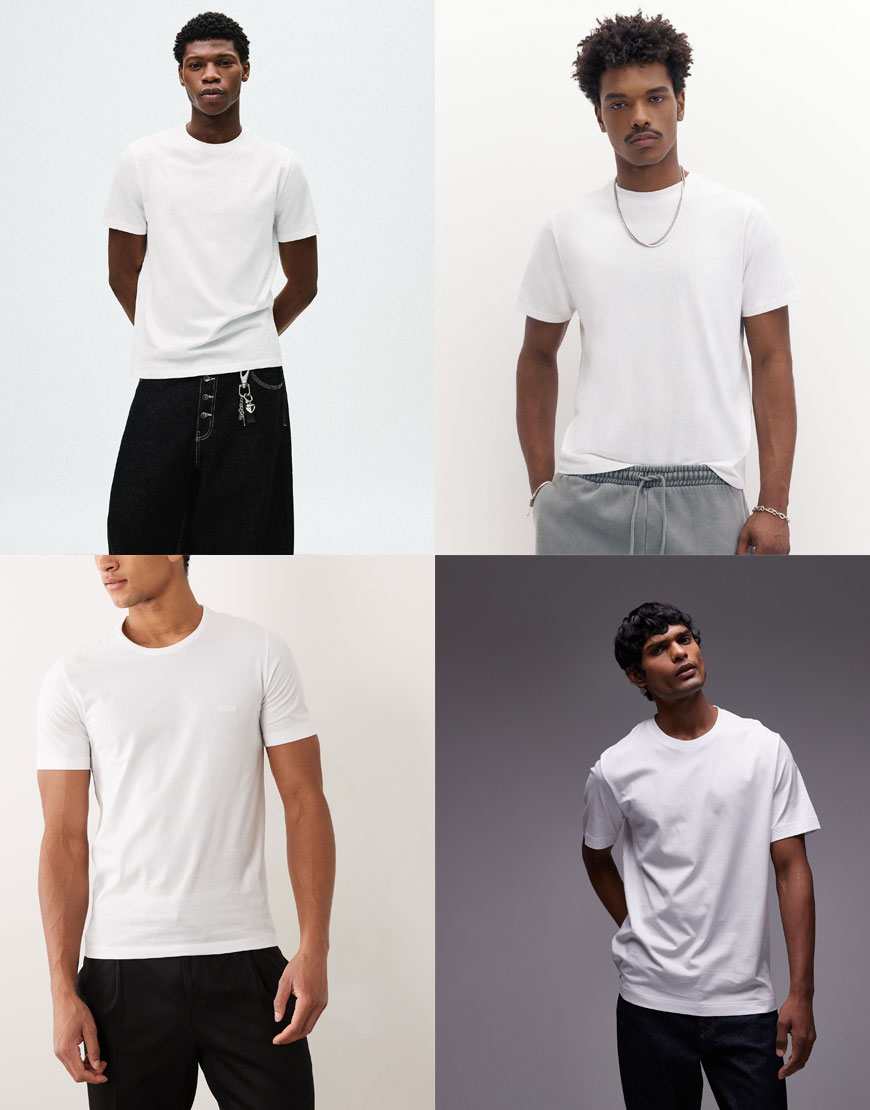 basic white tee collage|ASOS Style Feed