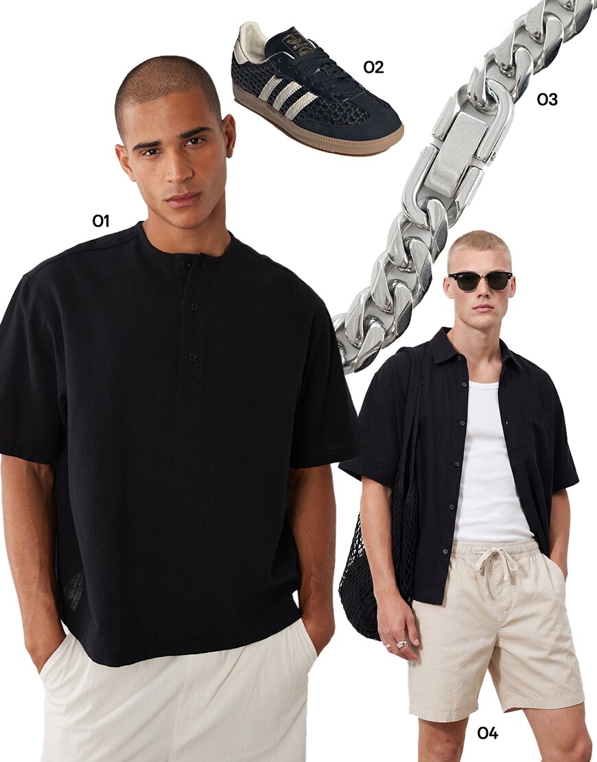 black t-shirt holiday look|ASOS Style Feed