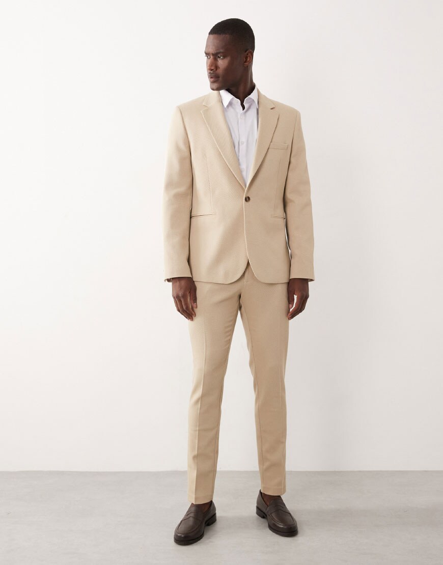 A man wearing a camel suit | ASOS