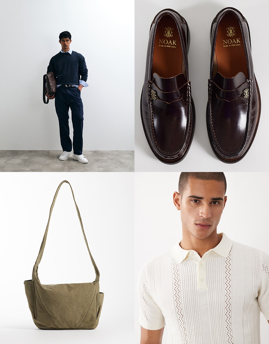 Interview chino outfit collage | ASOS Style Feed 