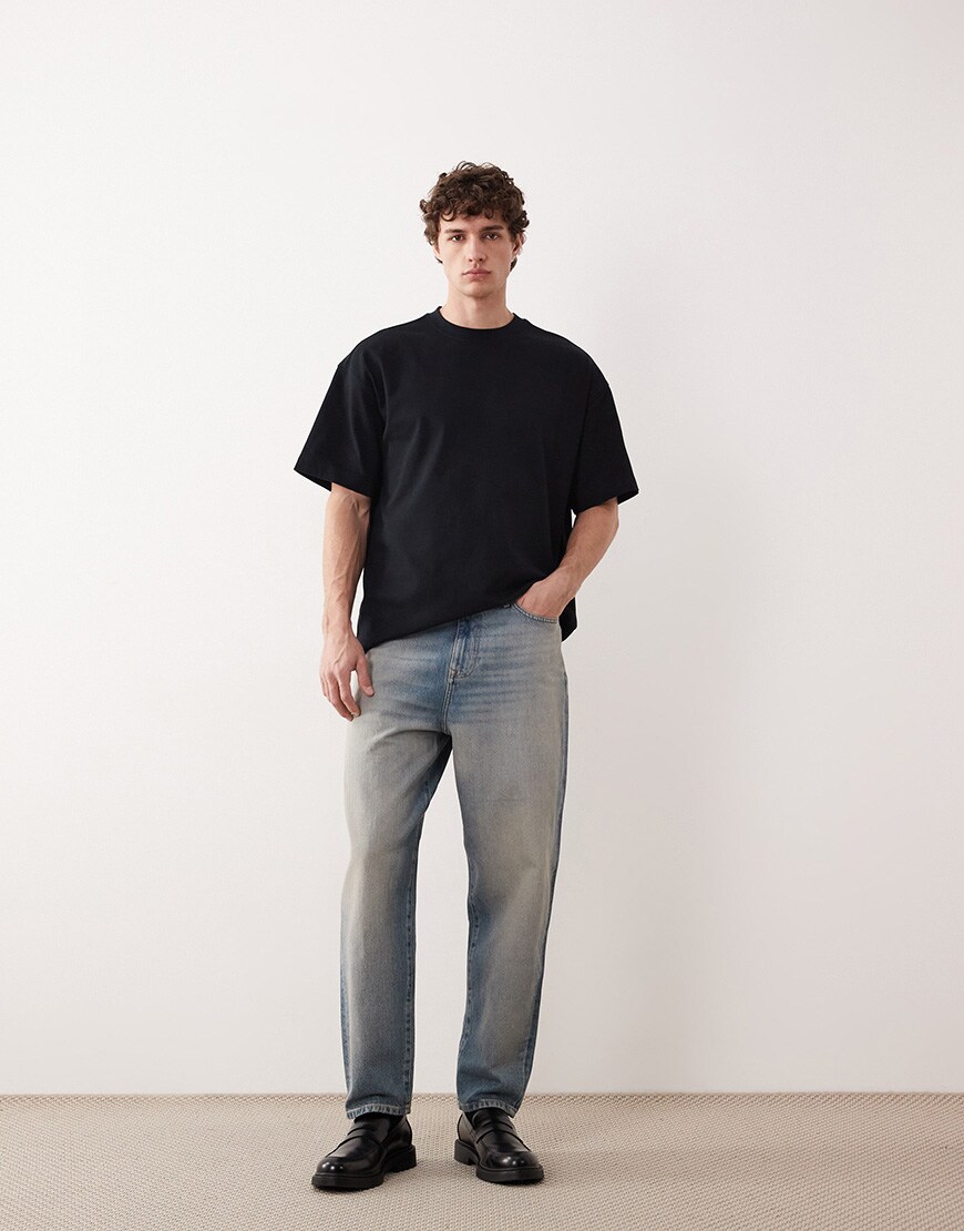 ASOS COLLECTIVE AC-B-251 tapered slim fit jeans in vintage blue wash denim | ASOS Style Feed