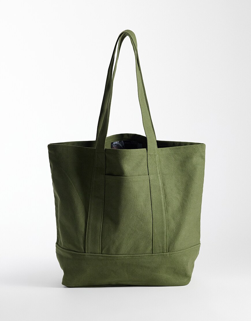 ASOS DESIGN tote bag in khaki | ASOS Style Feed