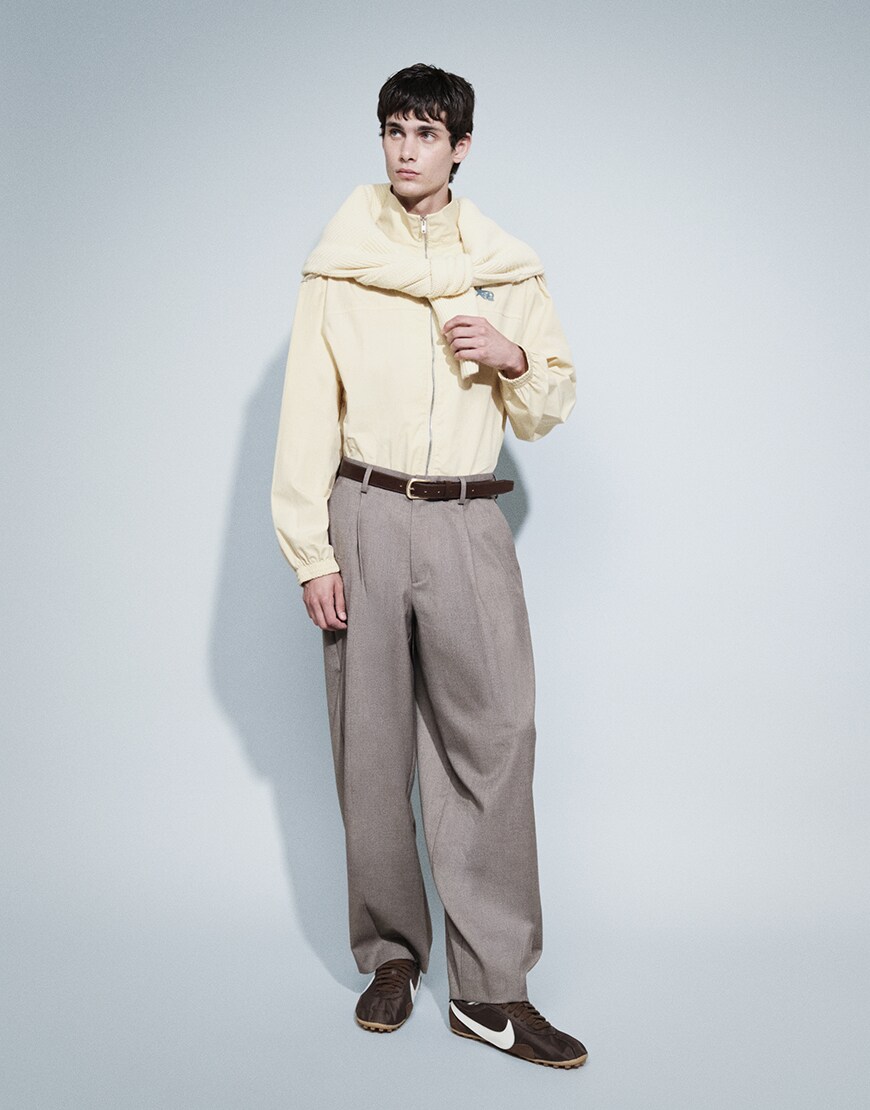 Man wearing butter yellow jacket and knitwear | ASOS Style Feed