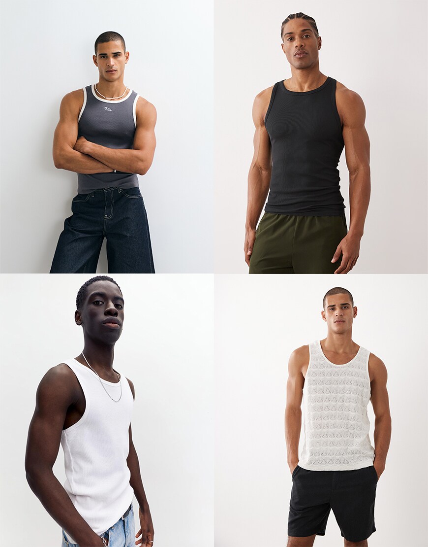 A collage of vests | ASOS