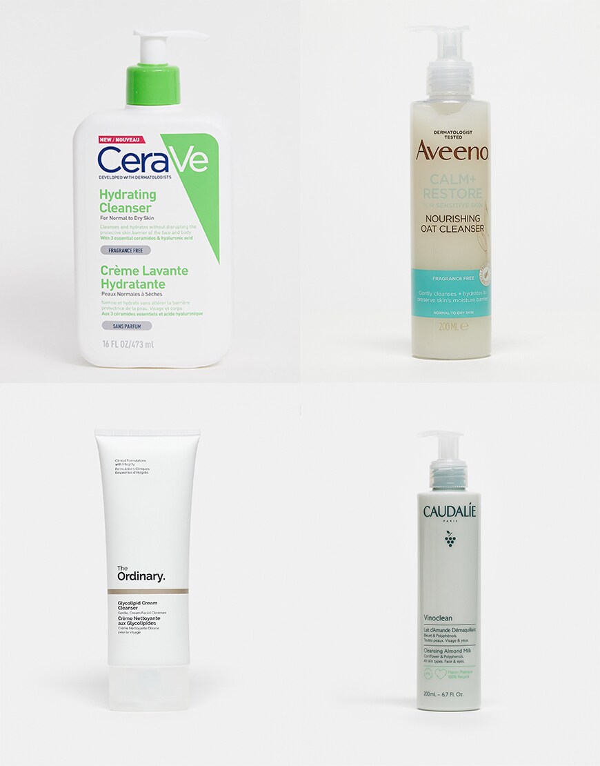 Collage of ASOS skincare products