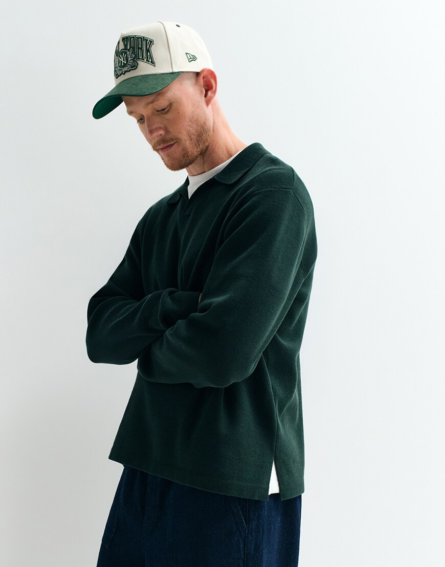 Man wearing ASOS Adaptive long sleeve polo | ASOS Style Feed