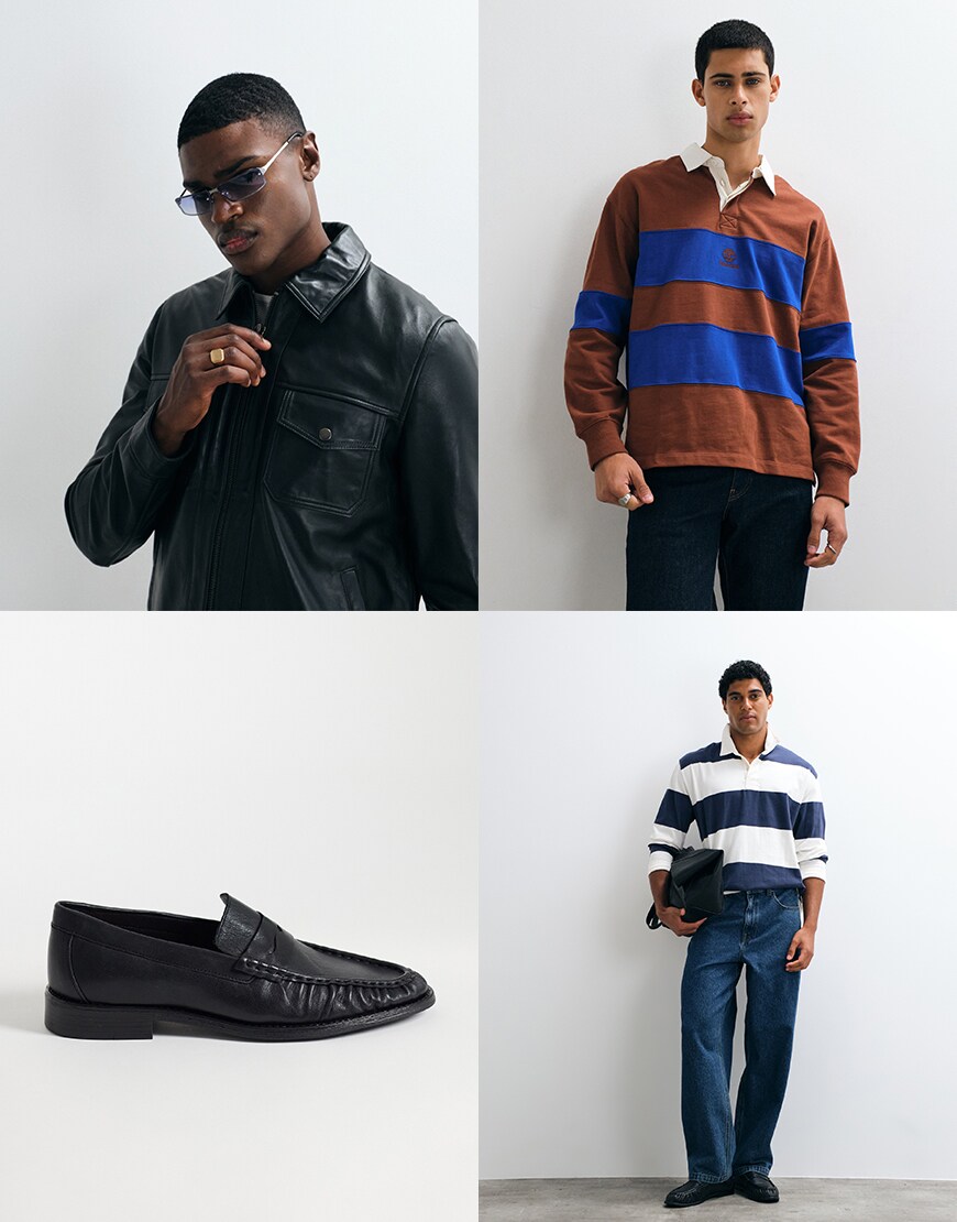Black leather jacket collage| ASOS Style Feed