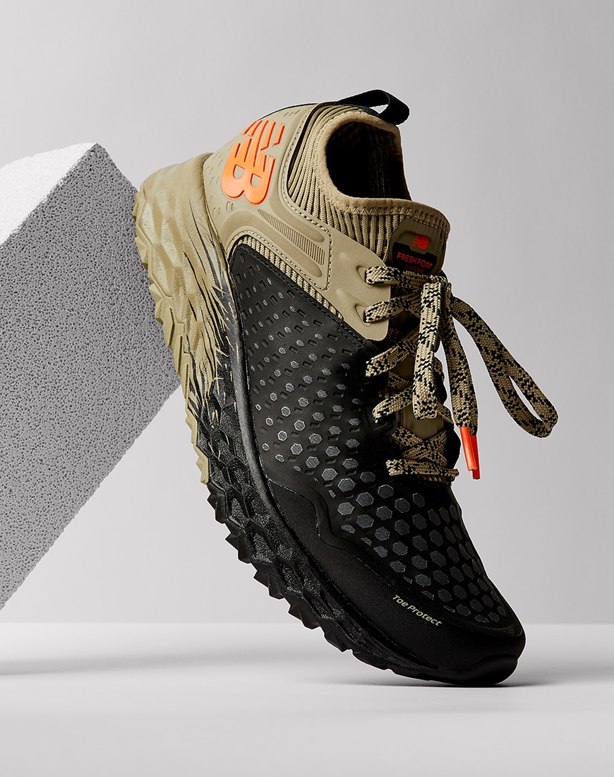 A picture of a New Balance trail-running trainer. Available on ASOS.