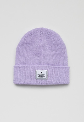 ASOS Patch Beanie in Lilac, available on ASOS