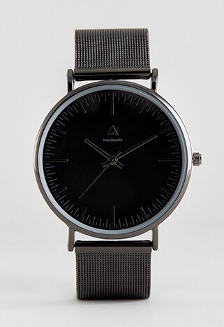 ASOS Mesh Strap Watch In Black, available on ASOS