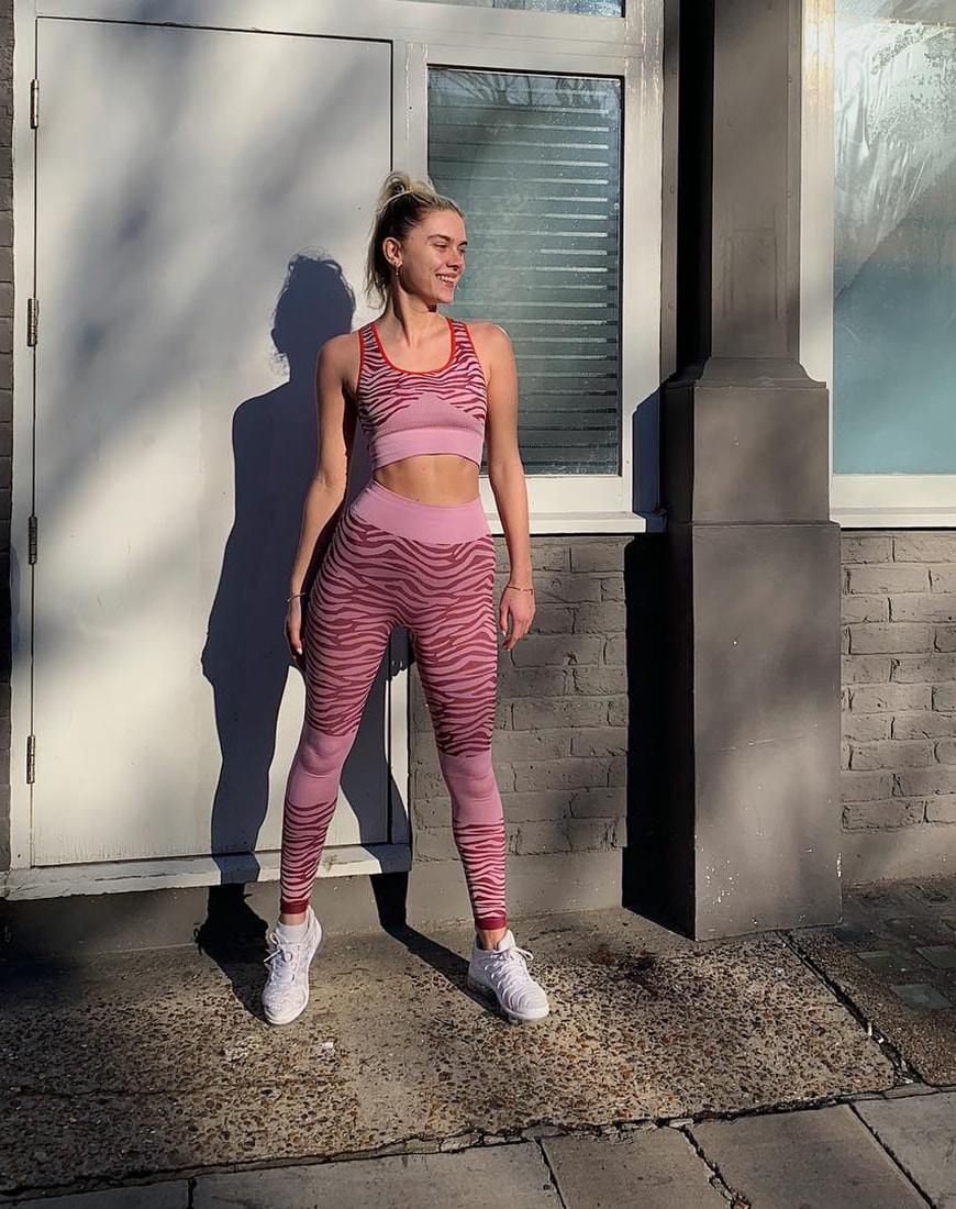 ASOS Olivia wears a matching ASOS 4505 sports bra and leggings | ASOS Style Feed