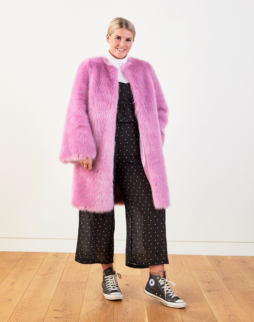 Pink faux fur coat available at ASOS | ASOS Style Feed