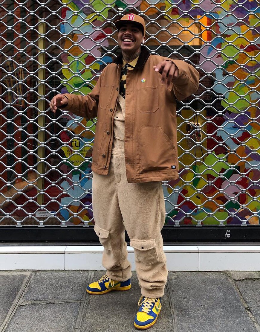 A picture of an ASOS Insider wearing a tonal outfit.