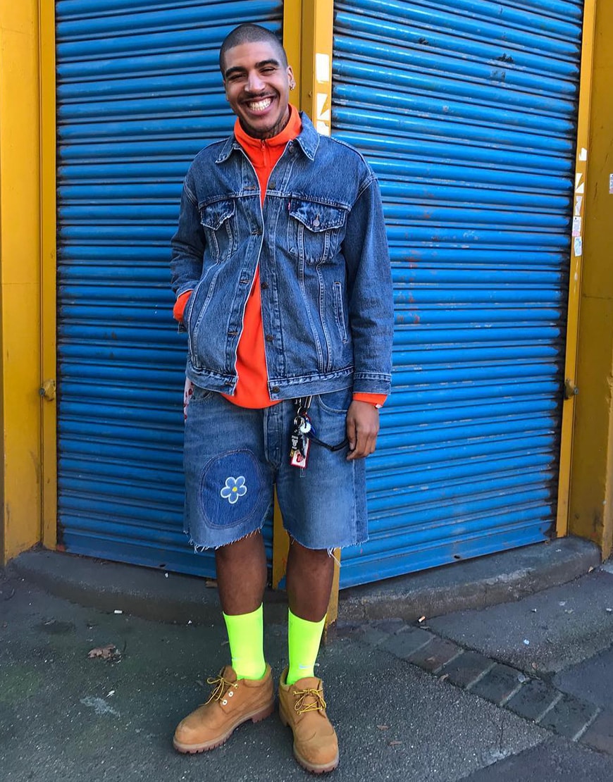 A picture of an ASOS Insider in a neon outfit.