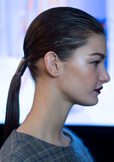 low ponytail hairstyle