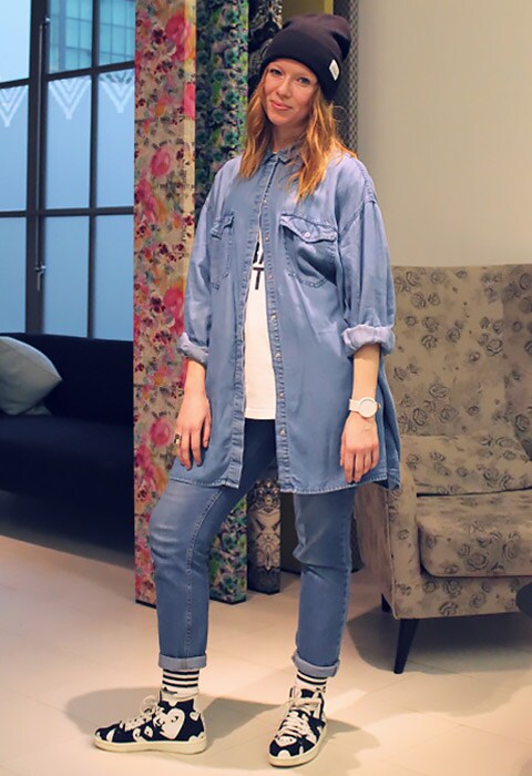 all denim outfit