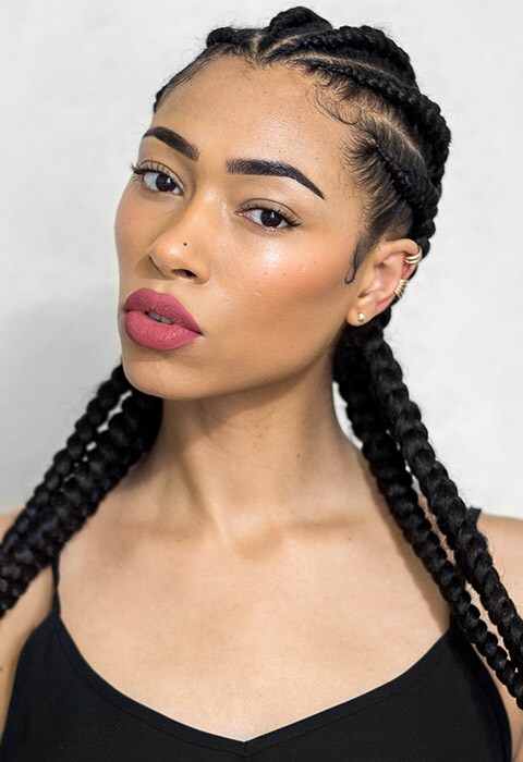 braid natural hair hairstyle
