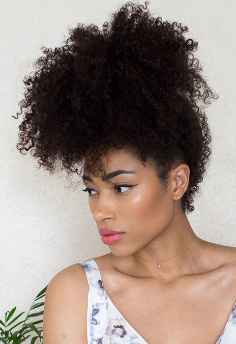pineapple style curly hair