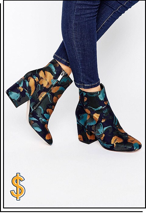 Floral on sale ankle booties