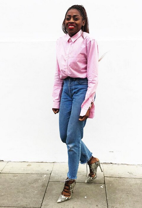 ASOS insider Debbie wearing mom jeans. Available at ASOS