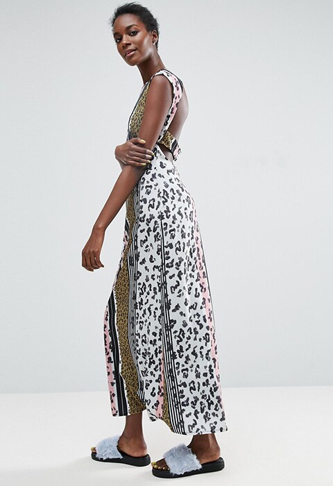 ASOS Made In Kenya leopard-print maxi dress with cut-out back available at ASOS | ASOS Fashion & Beauty Feed