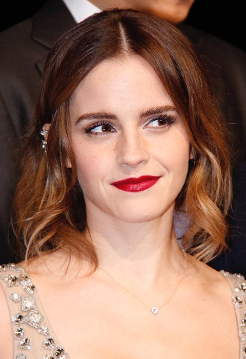 Emma Watson with curly hair promoting Beauty and the Beast | ASOS Fashion & Beauty Feed