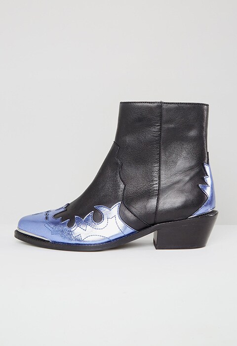 ASOS ARTESSA leather western ankle boots, available at ASOS | ASOS Fashion & Beauty Feed
