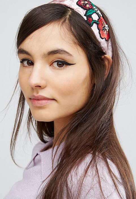 Limited Edition Embroidered Velvet Headband