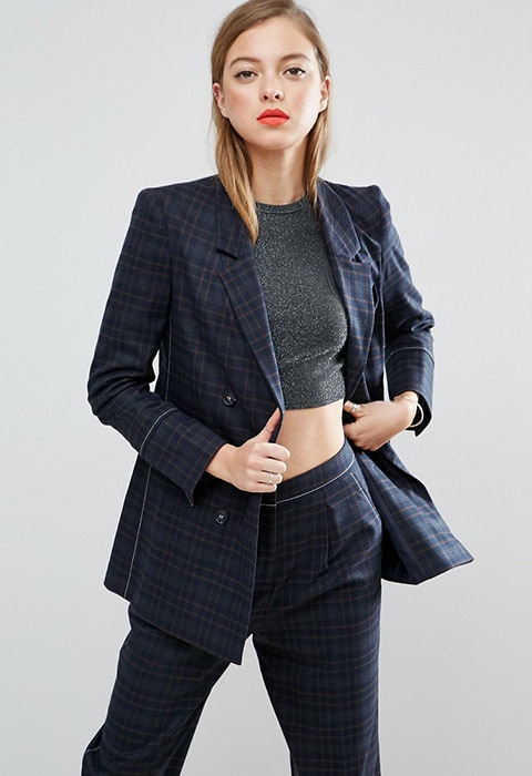 ASOS mansy suit Blazer with contrast stitch available at ASOS | ASOS