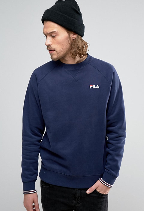 Fila vintage sweatshirt with small script available at ASOS | ASOS
