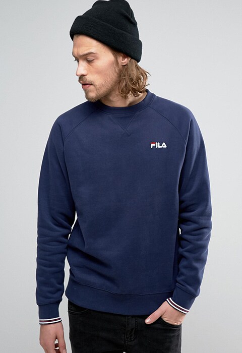 Fila vintage sweatshirt with small script available at ASOS | ASOS