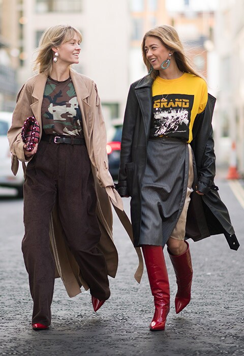Bloggers wearing graphic tees at Fashion Month | ASOS Fashion & Beauty Feed