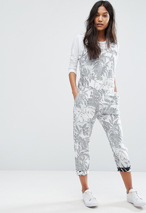 Levi's Line 8 palm-print dungarees available at ASOS | ASOS Fashion & Beauty Feed