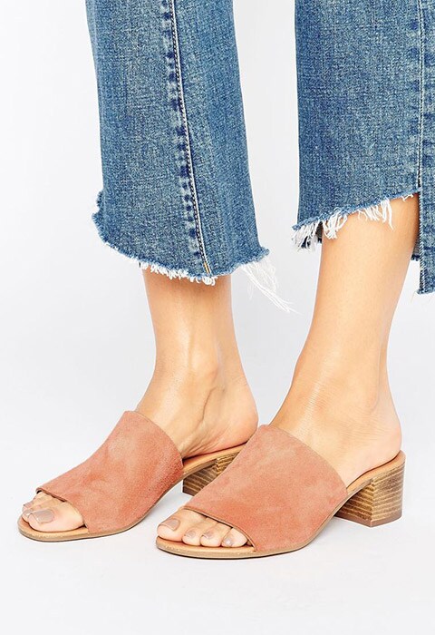 ASOS TIMES PEACH SUEDE MULES | ASOS Fashion And Beauty Feed