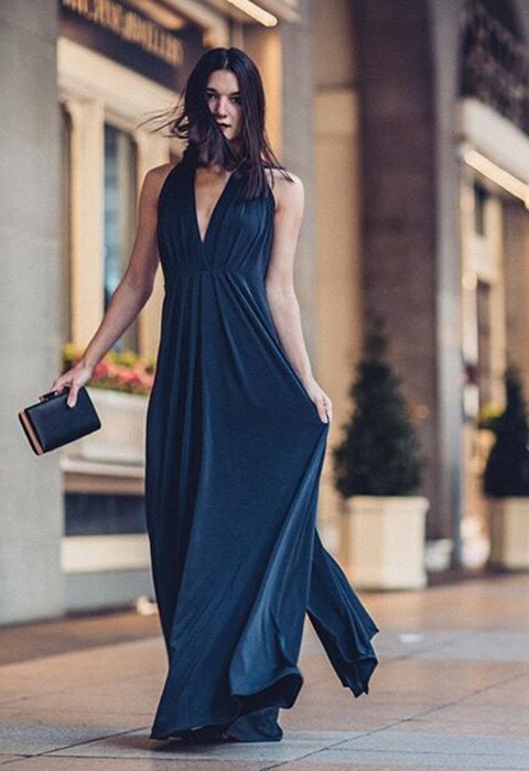 #AsSeenOnMe Instagram blogger Anisa Ojka wearing black formal maxi dress and box clutch | ASOS Fashion and Beauty Feed