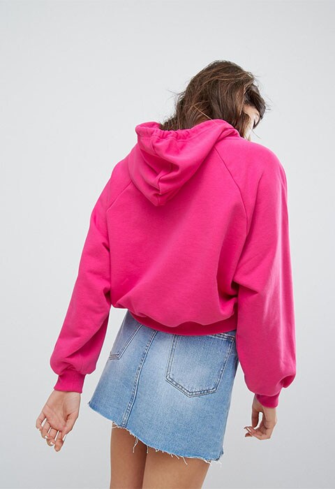 Pink hoodie from Bershka