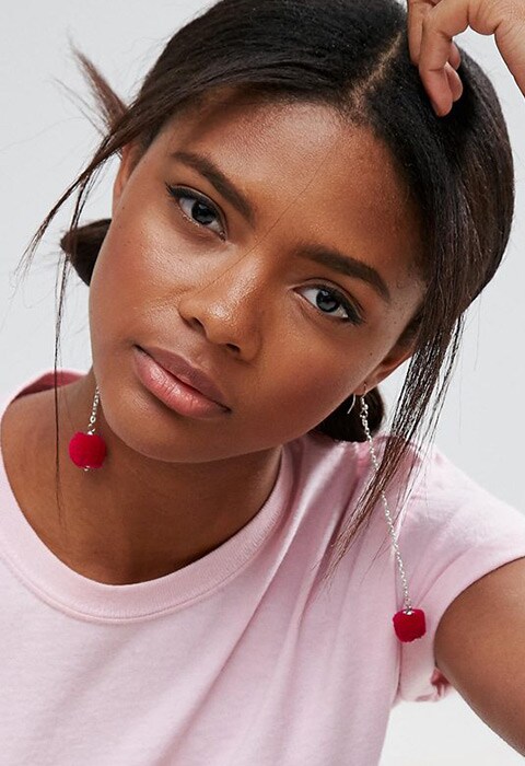 ASOS Pink Strand Pom Pom Earrings £5 | ASOS Fashion and Beauty Feed