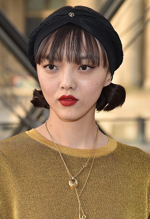 Japanese Model and Actress Rila Fukushima with double bun hairstyle