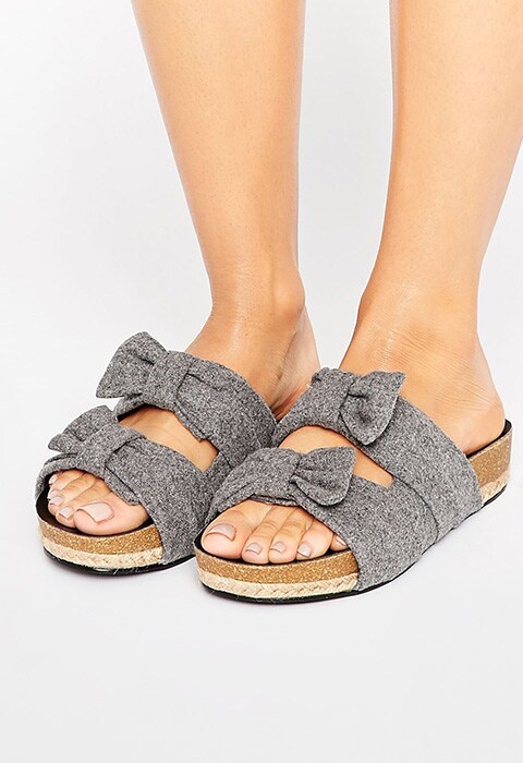 The March Bow Slide Chunky Flat Sandals, available at ASOS | ASOS Fashion and Beauty Feed
