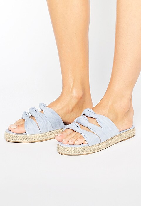 Miss KG Donna Bow Espadrille Slide Flat Sandals, available at ASOS | ASOS Fashion and Beauty Feed