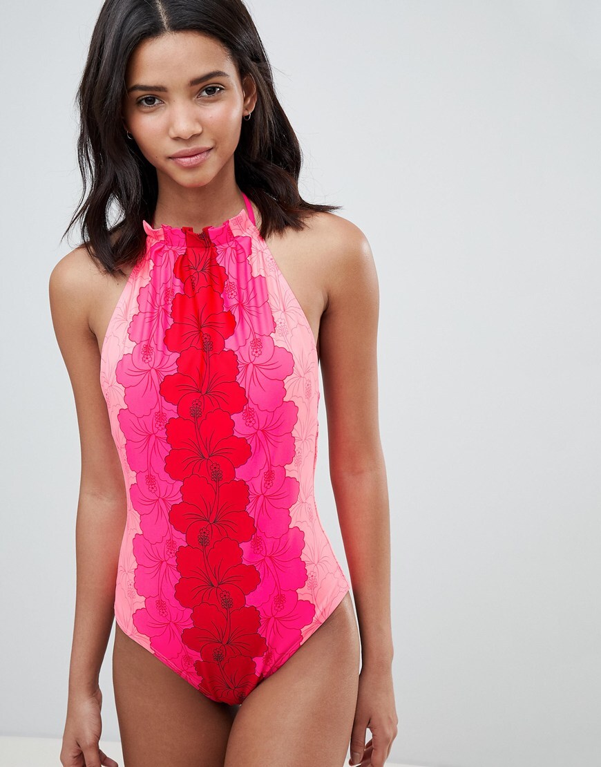 Ted Baker floral halterneck swimsuit | ASOS Style Feed
