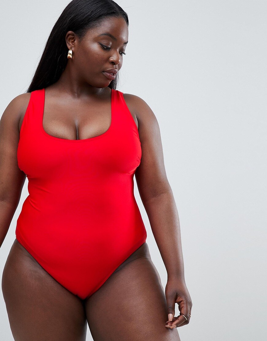 Wolf & Whistle Curve scoop swimsuit | ASOS Style Feed