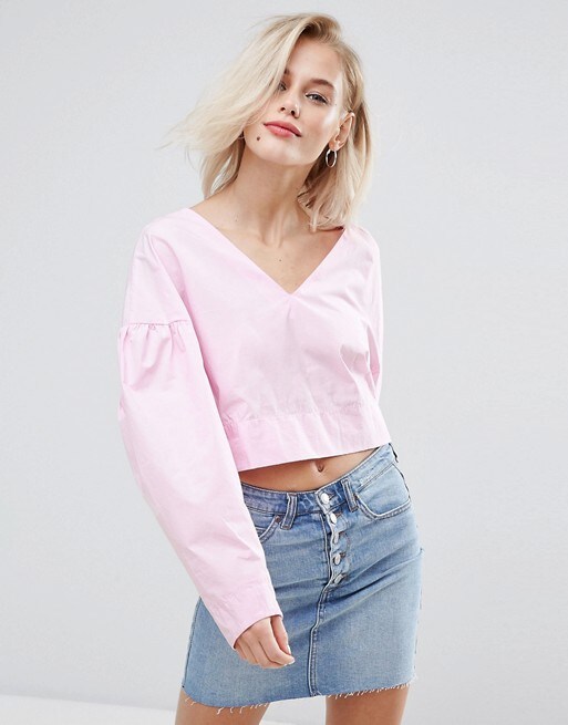 blusa de pull & bear en pink millennial