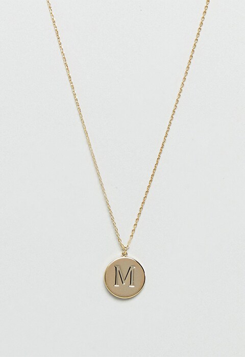 M initial necklace
