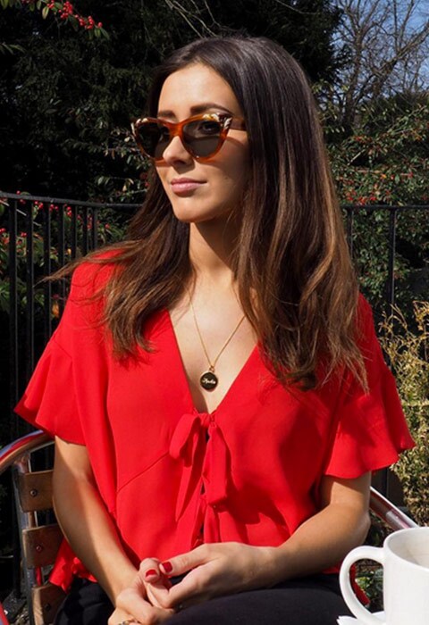 #AsSeenOnMe blogger wearing a red summer top | ASOS Fashion & Beauty Feed