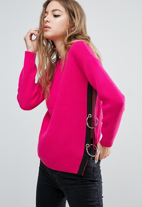 ASOS Jumper With Side Split And Ring Detail, available at ASOS