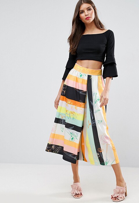 ASOS Striped Floral Culottes, £35 | ASOS Fashion And Beauty Feed